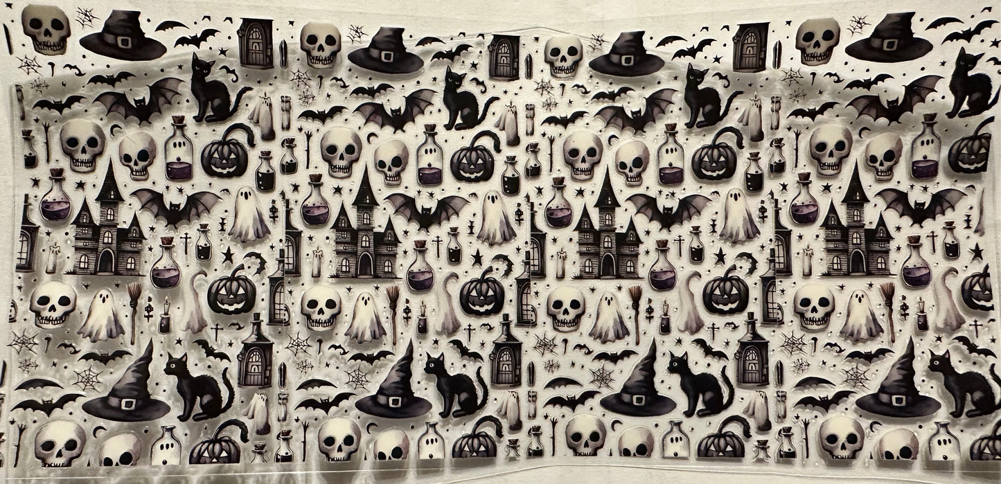 Witchy Cats and skulls wrap