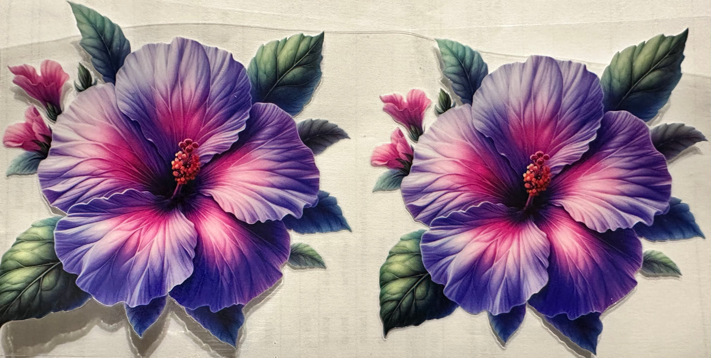 Purple Hibiscus flower wrap