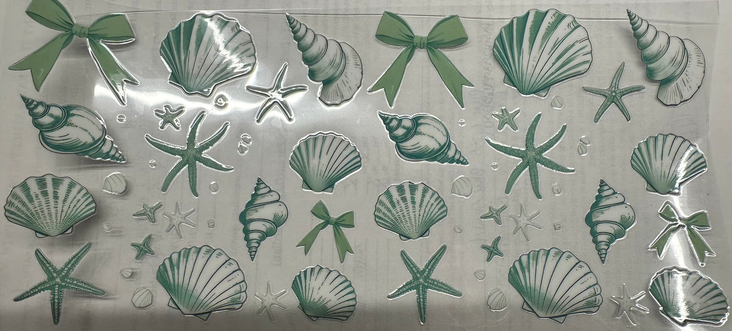 Green shells and bows wrap