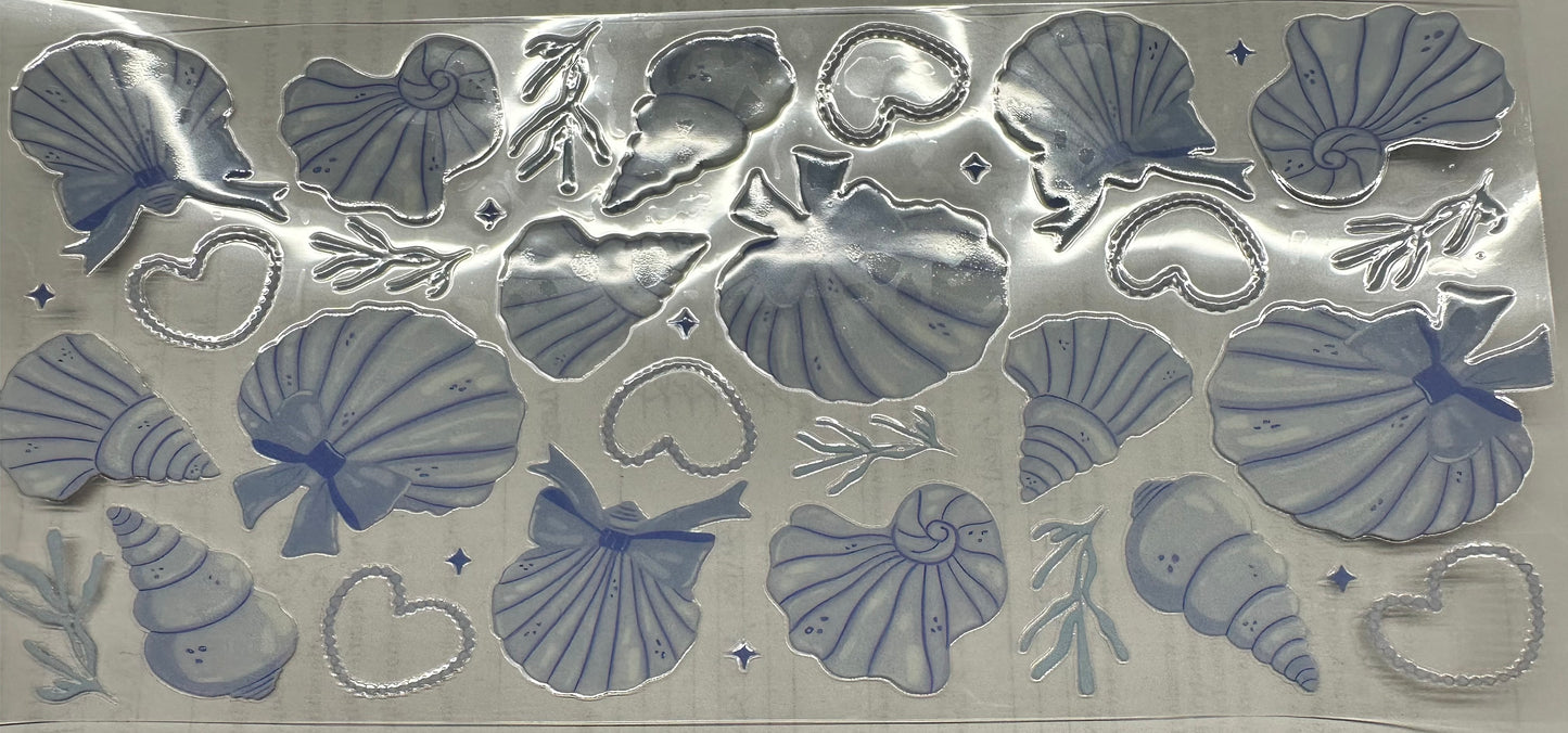Blue Shells and hearts wrap