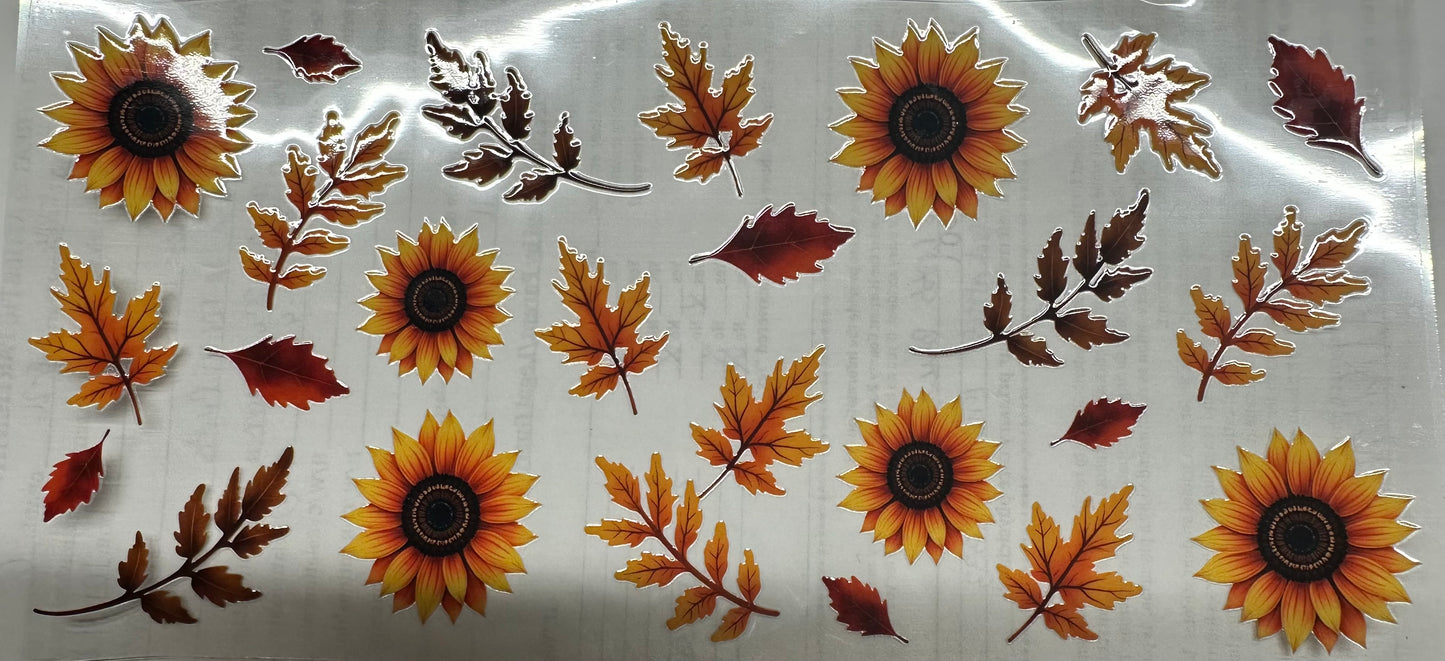 Sunflowers and leaves wrap