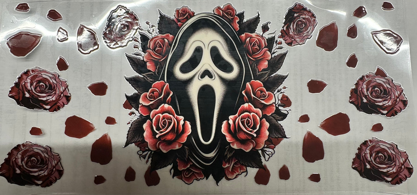 Ghost face with roses