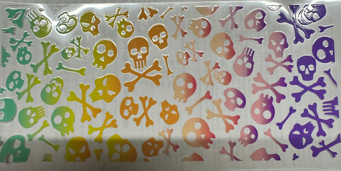 Multi color skull wrap