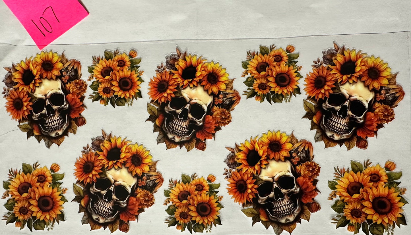 Sunflower Skulls wrap