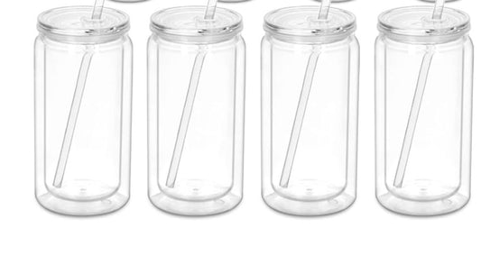 16oz Acrylic Snow Globe Cup