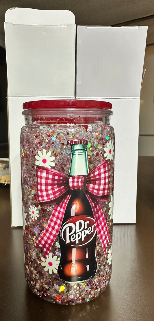 16oz Acrylic Snow Globe Cup