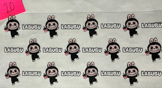 Black and pink labubu wrap