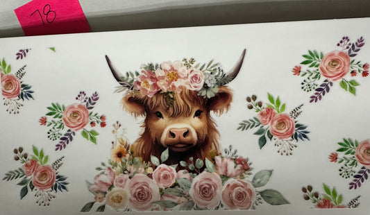 Highland Cow Floral wrap