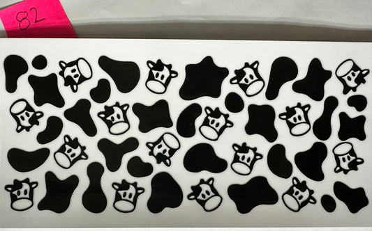 Black cow print wrap
