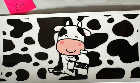 Cow print with milk