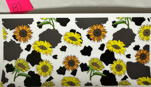 Cow print & sunflowers wrap