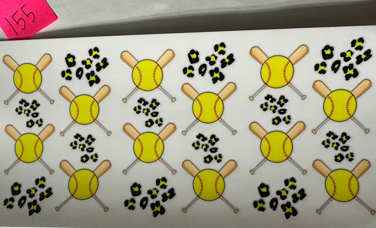 leopard print softball wrap