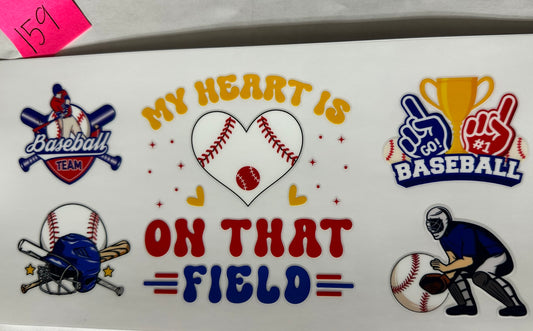 My heart is on that field baseball wrap