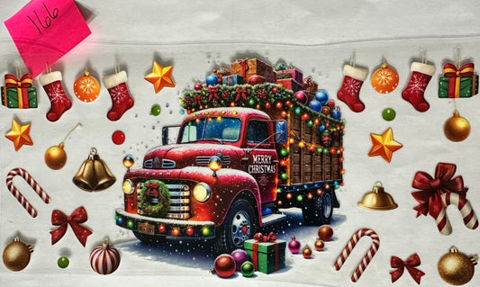Red Christmas Truck wrap