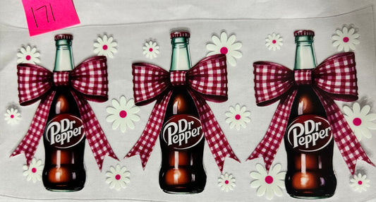 Dr pepper plaid bow wrap