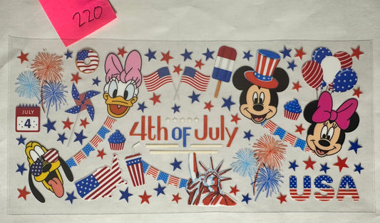 4th of July mickey wrap