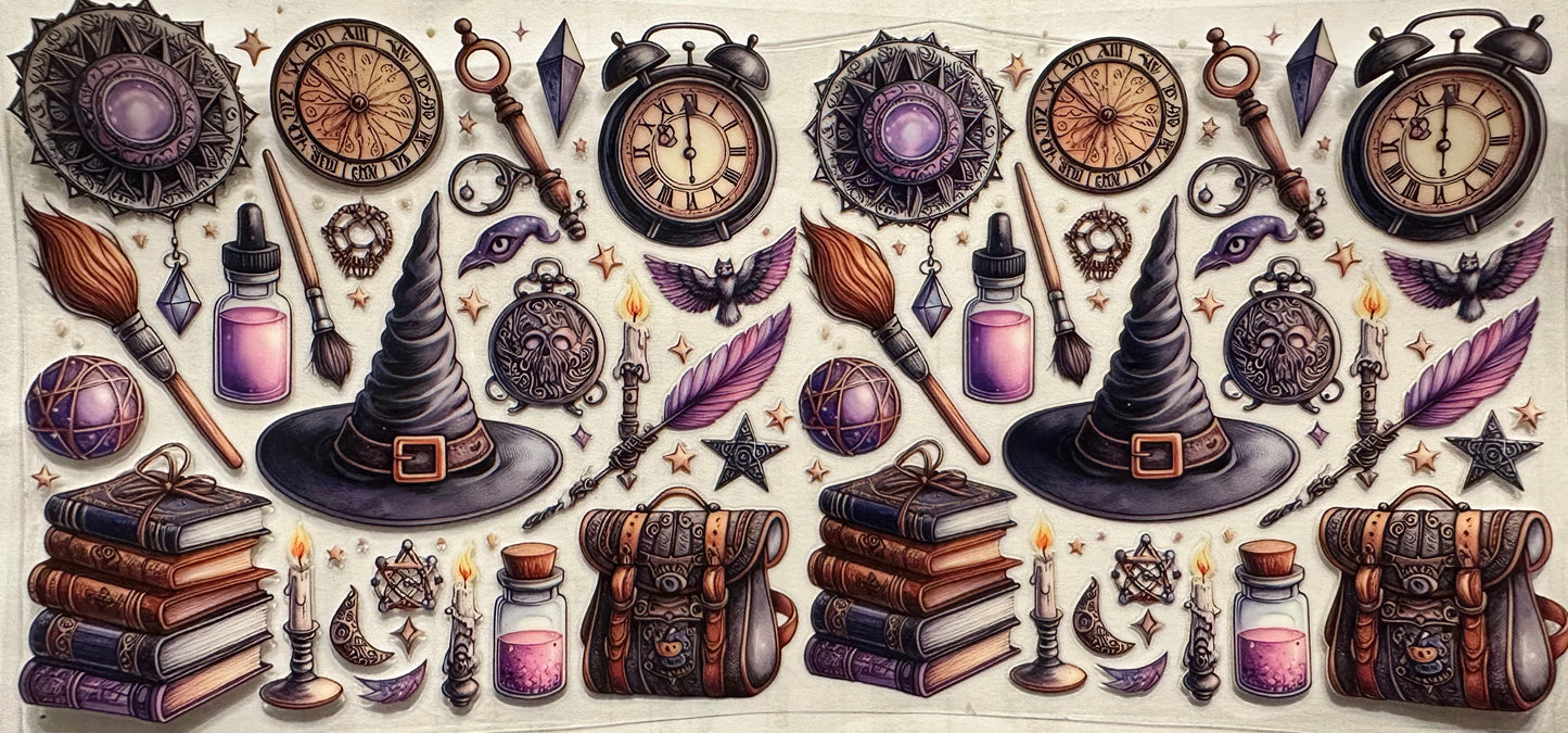 Witch hat and books wrap