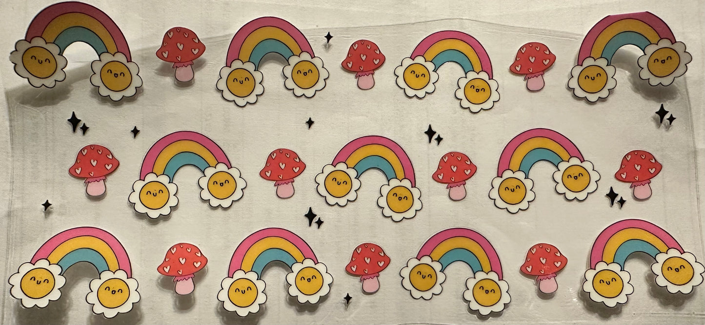 Rainbows and mushrooms wrap