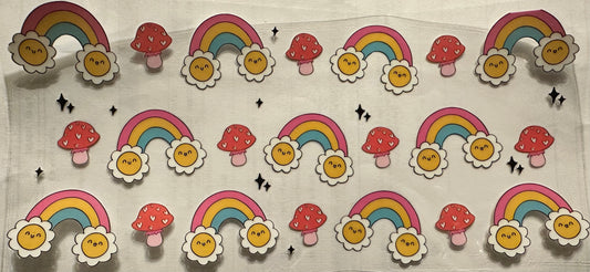 Rainbows and mushrooms wrap