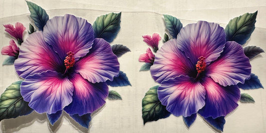 Purple Hibiscus flower wrap