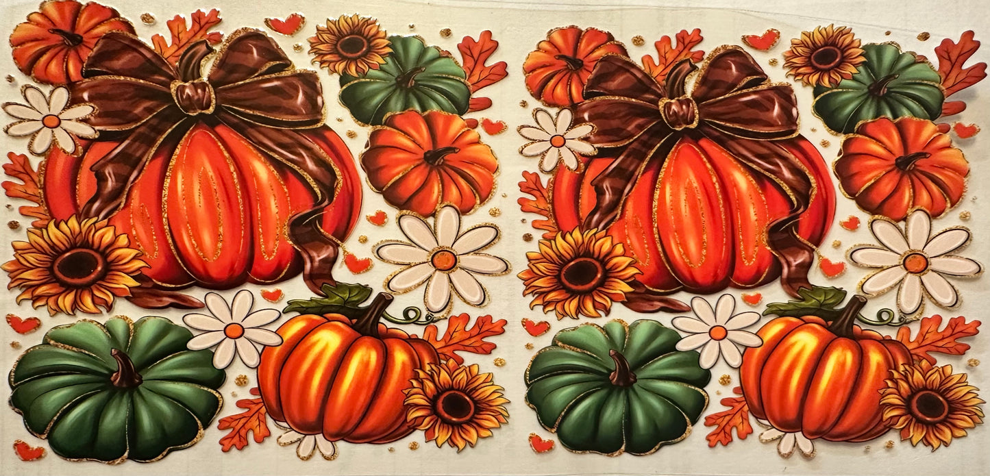 Green and Orange pumpkins wrap