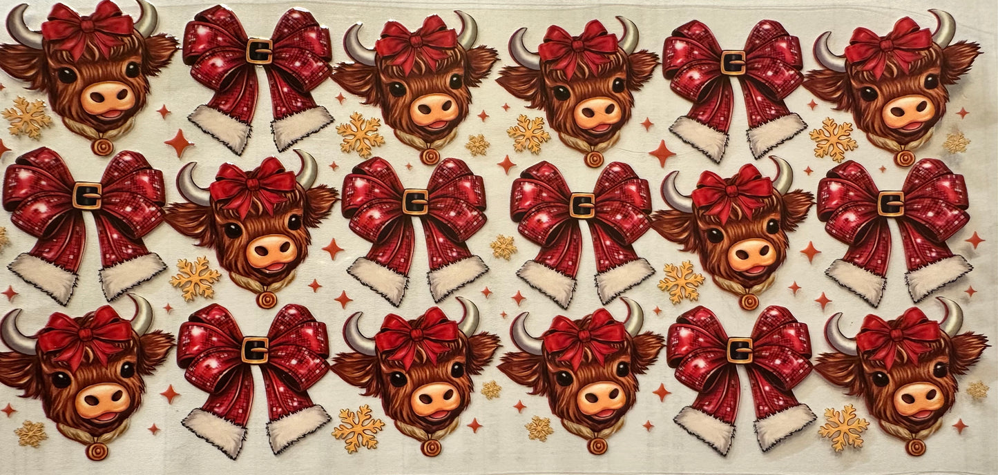 Cute Christmas cow bows wrap 2