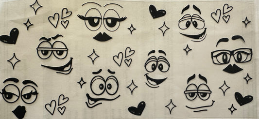 M & M Faces wrap