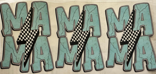 Blue MAMA lightning bolts wrap