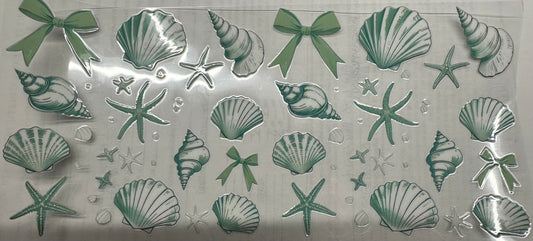 Green shells and bows wrap