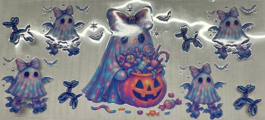 Cute ghost with candy
