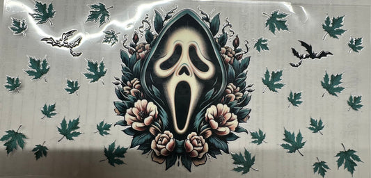 Ghost face with leaves