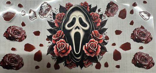 Ghost face with roses
