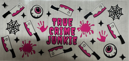 True crime junkie pink wrap