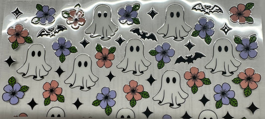 Ghosts and flowers wrap