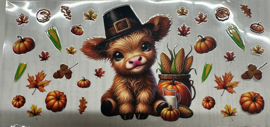 Pilgrim Highland cow wrap