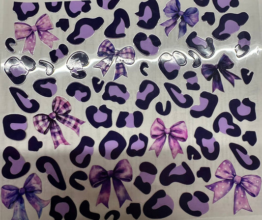 20 oz purple leopard print wrap