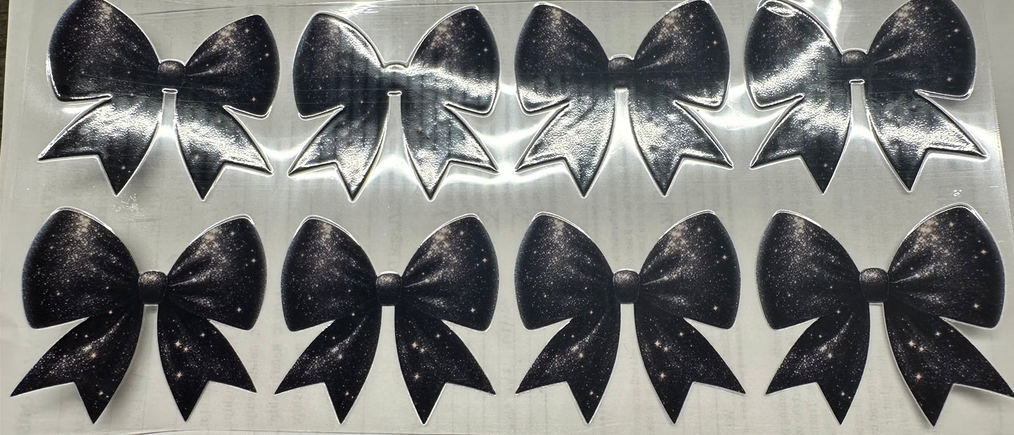 Black Sparkle Bows wrap