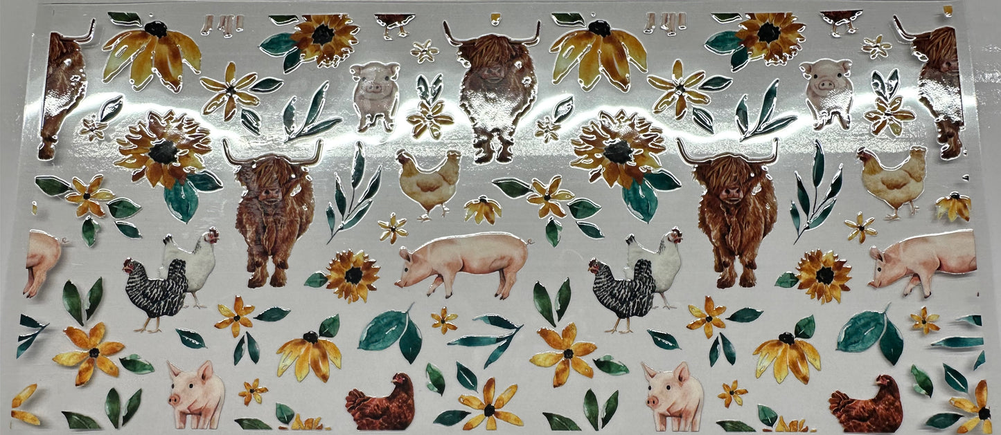Cows, pigs and chickens wrap