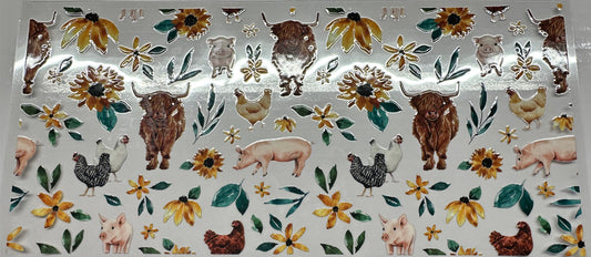 Cows, pigs and chickens wrap