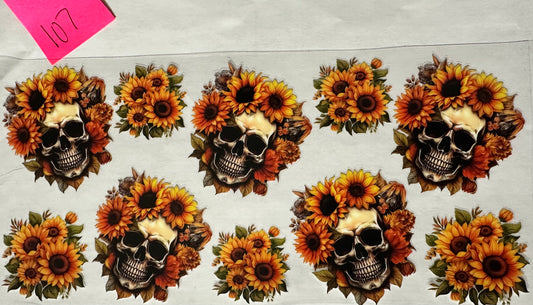 Sunflower Skulls wrap