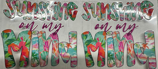 Sunshine on my mind wrap